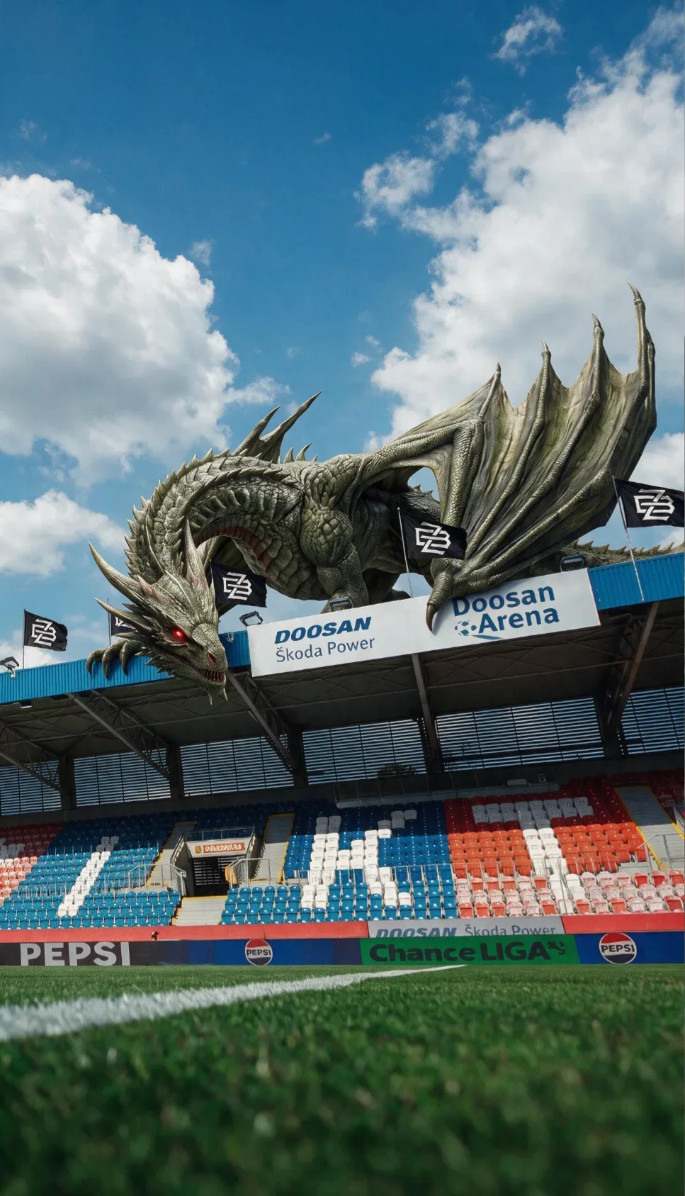 Dragon at the stadium