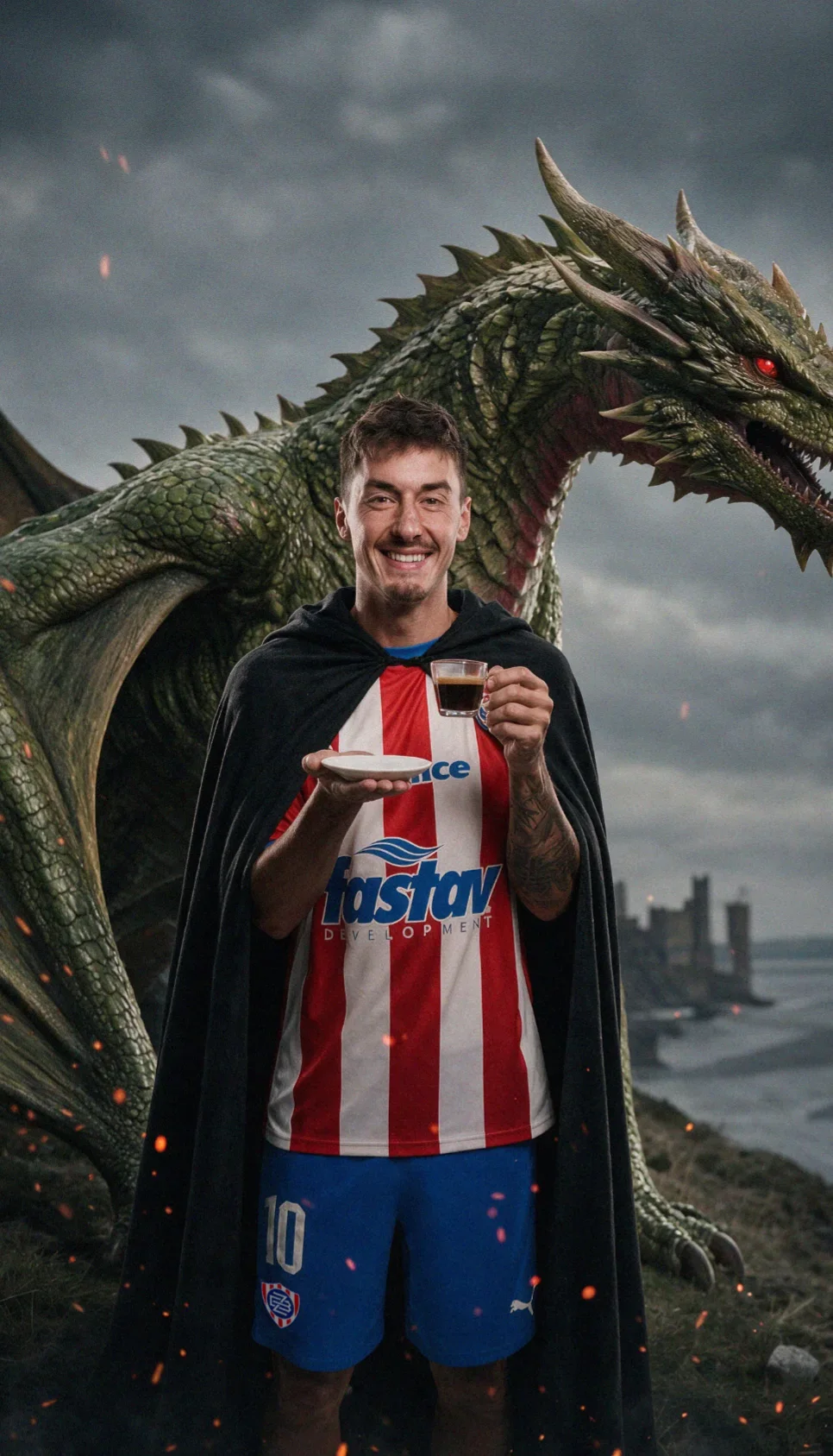 Player with the dragon