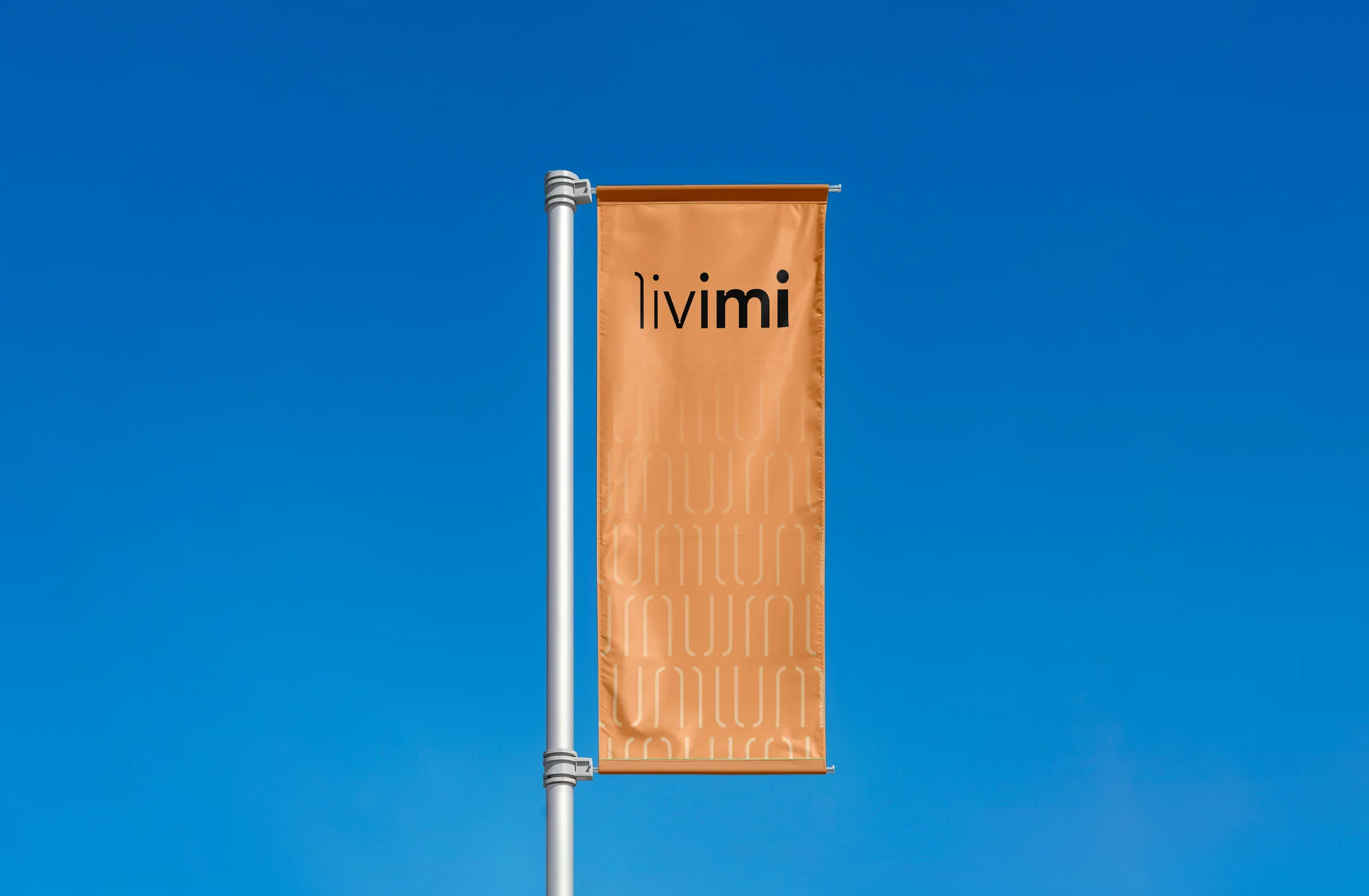 Livimi banner on a pole