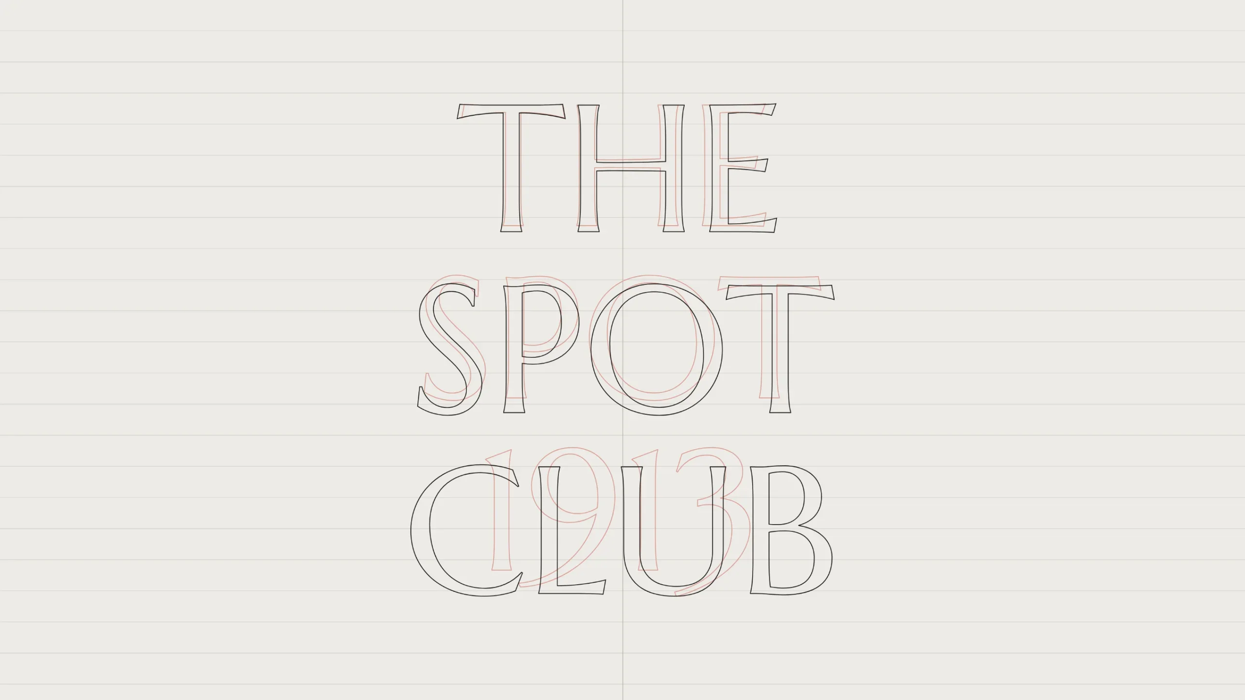 The Spot Club wordmark sketch